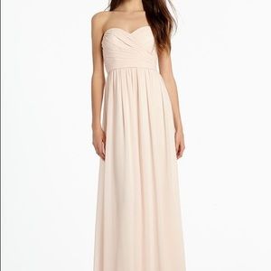 Monique Lhuillier strapless chiffon gown
